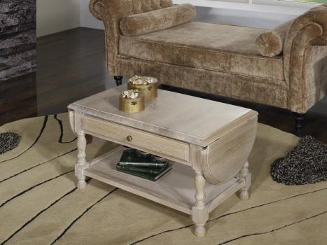 Table basse  volets Jean ralise en Chne massif de style Louis Philippe