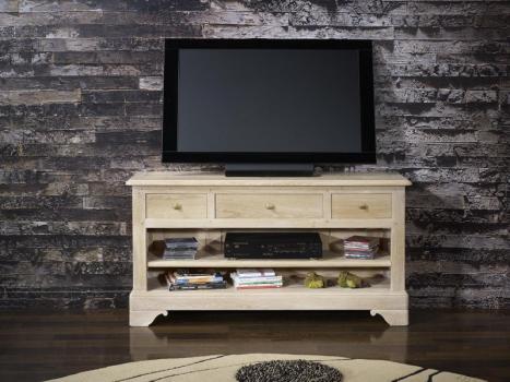 Meuble TV Paul 16/9eme ralis en Chne Massif de style Louis Philippe 
