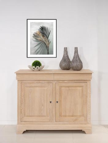 Buffet 2 portes 2 tiroirs Laura ralis en Chne Massif de style Louis Philippe 130 de large  SEULEMENT 1 DISPONIBLE