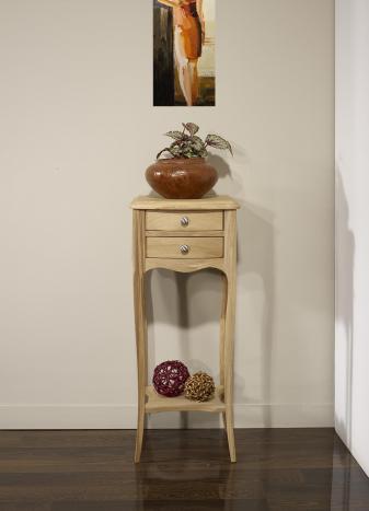 Table de nuit ou Sellette Alban ralise en Chne massif Finition chne bross naturel