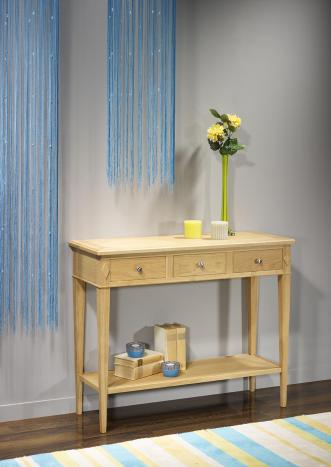 Console Mathieu ralise en Chne de style Directoire Finition Chne Bross Naturel