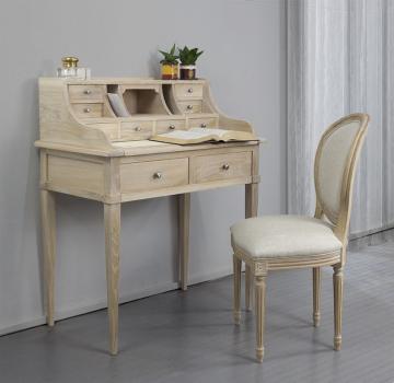 Bonheur du Jour Louis ralis en Chne de style Directoire Finition Chne Bross Blanchi