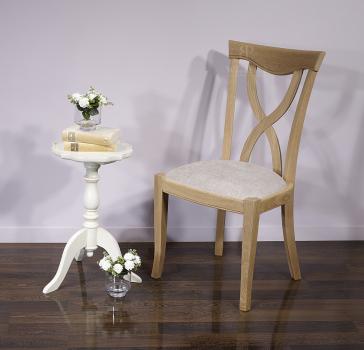 Chaise Sbastien ralise en Chne Massif de style Louis Philippe Finition Chne Bross