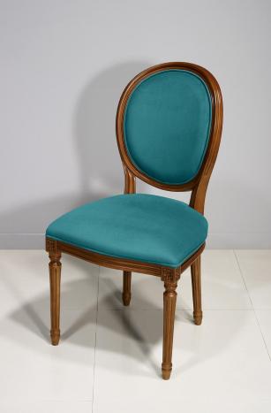 Chaise Emeline ralise en Merisier Massif de style Louis XVI