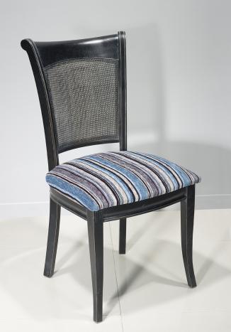 Chaise Marc ralise en Chne de style Louis Philippe Finition Charbon