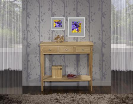 Console Mathieu ralise en Chne de style Directoire Finition Chne Bross Naturel 