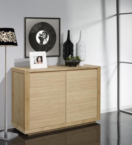 Buffet 2 portes Mathis ralis en Chne de ligne contemporaine 160 cm de large