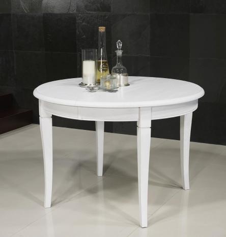 Table ronde Fabien ralise en Chne massif de style Louis philippe DIAMETRE 110 