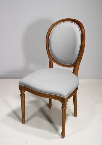 Chaise Emeline ralise en Merisier Massif de style Louis XVI