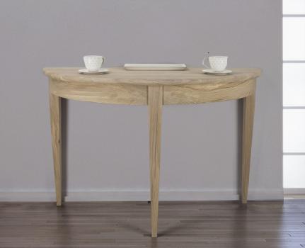 Console 1/2 lune  ralise en chne de style Directoire
