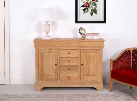 Buffet 2 portes 7 tiroirs Jules r�alis� en Ch�ne Massif de style Louis Philippe Finition Ch�ne Bross� Naturel SEULEMENT 1 DISPONIBLE