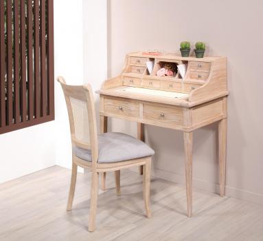 Bonheur du Jour Louis ralis en Chne de style Directoire Finition Chne Bross Blanchi