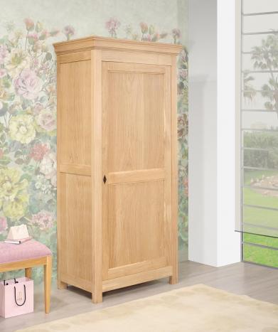 Armoire ou Bonnetire 1 porte Timoth ralise en Chne Massif de style Campagnard Finition chne Bross Naturel