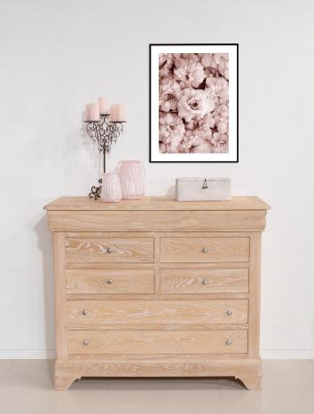 Commode 7 tiroirs Mathilde ralise en Chne Massif de style Louis Philippe