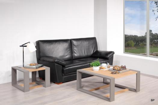 Table basse 90x90 Aurlien en chne de ligne contemporaine