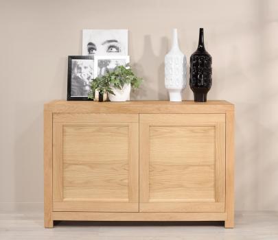 Buffet 2 portes de salle  manger LOANN ralis en Chne Contemporain 