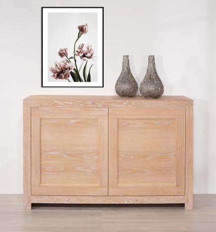 Buffet 2 portes de salle  manger LOANN ralis en Chne Contemporain 