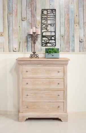 Commode 4 tiroirs Nathan ralise en Chne de style Louis Philippe 