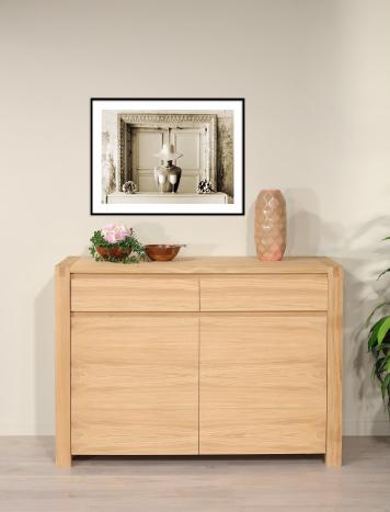 Buffet 2 portes Jean-Lin  ralis en Chne de Ligne contemporaine Finition Chne Bross