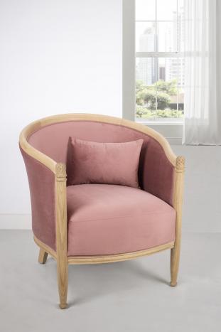 Fauteuil Cabriolet Mathieu ralis en Chne Massif de style Louis Philippe