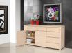 Buffet 2 portes 6 tiroirs Etienne, ralis en Chne de Ligne contemporaine SEULEMENT 1 DISPONIBLE