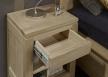 Table de nuit 1 tiroir 1 niche Collection Nature ralise en Chne Massif de ligne Contemporaine