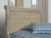 Lit bateau Mathis 90x200 ralis en chne Massif de style Louis Philippe Finition Chne Bross Blanchi