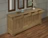 Buffet 4 portes Gael ralis en Chne Massif de style Louis Philippe Finition Chne Bross