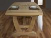 Table rectangulaire Monastre Gautier 220x110 + 2 allonges de 45 cm ralise en Chne de style Campagnard FINITION CHENE BROSSE NATUREL