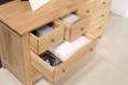 Commode 8 tiroirs Loc, ralise en Chne Massif de style Campagnard