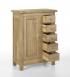 Farinier 1 porte 5 tiroirs ralis en Chne Massif de style Campagnard Finition Chne Naturel Bross