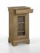 Petite vitrine 1 porte 1 tiroir ralise en Chne Massif de style Louis Philippe Finition chne bross
