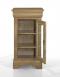 Petite vitrine 1 porte 1 tiroir ralise en Chne Massif de style Louis Philippe Finition chne bross