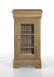 Petite vitrine 1 porte 1 tiroir ralise en Chne Massif de style Louis Philippe Finition chne bross