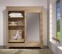 Armoire 2 portes Guillaume ralise en Chne Massif de style Louis Philippe Finition Chne Bross Blanchi