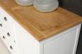 Buffet 3 portes Pablo ralis en Chne Massif de style Campagne Corps Ivoire n2 Plateau chne naturel SEULEMENT 1 DISPONIBLE