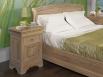 Chevet 1 porte 2 tiroirs Guillaume ralis en Chne Massif de style Louis Philippe Finition chne Bross Blanchi