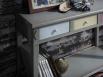 Console Marilou ralise en Chne de style Directoire Finition Chne Bross Gris et Tons Pastels