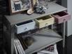 Console Marilou ralise en Chne de style Directoire Finition Chne Bross Gris et Tons Pastels