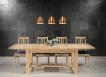 Table de ferme rectangulaire AXEL ralise en Chne massif 160x100 + 2 allonges de 45 cm 