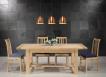 Table de ferme rectangulaire AXEL ralise en Chne massif 160x100 + 2 allonges de 45 cm 