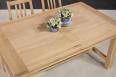 Table de ferme rectangulaire AXEL ralise en Chne massif 160x100 + 2 allonges de 45 cm 
