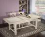 Table de ferme rectangulaire Axel ralise en Chne massif 200x100 + 2 allonges de 45 cm Finition Chne Bross