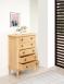 Commode 5 tiroirs Yvan ralise en Chne de style Directoire Finition chne bross naturel patin SEULEMENT 1 DISPONIBLE