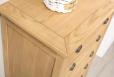 Commode 5 tiroirs Yvan ralise en Chne de style Directoire Finition chne bross naturel patin SEULEMENT 1 DISPONIBLE