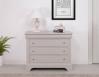 Commode 4 tiroirs Nicolas r�alis� en Ch�ne Massif de style Louis Philippe Finition Ch�ne Bross� Gris Perle  SEULEMENT 1 DISPONBILE
