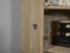 Vitrine 1 porte Angelo ralise en Chne Massif de style Louis Philippe Finition chne Bross