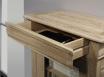 Vitrine 1 porte Angelo ralise en Chne Massif de style Louis Philippe Finition chne Bross