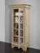 Vitrine 1 porte Angelo ralise en Chne Massif de style Louis Philippe Finition chne Bross