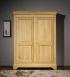 Armoire 2 portes  Salom ralise en Chne Massif de style Louis Philippe Finition Chne Bross Naturel 